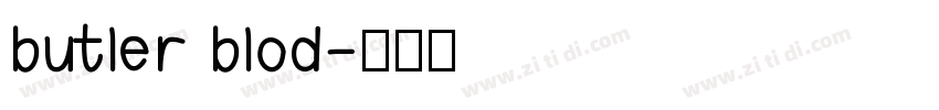 butler blod字体转换